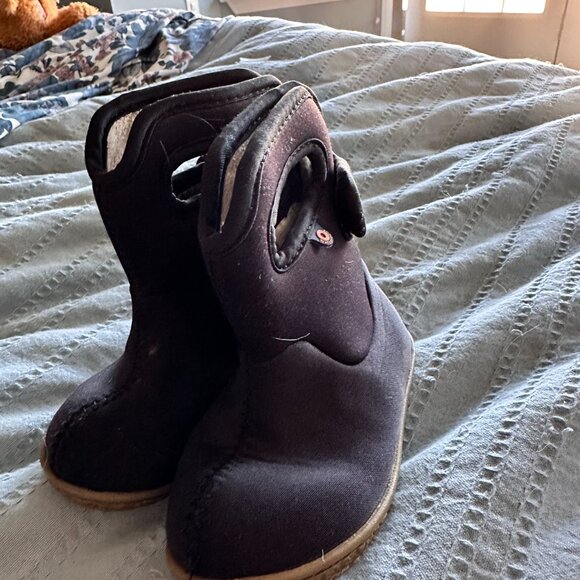 Bogs Baby Bogs II Solid Black Baby Boots Size 6 Waterproof Insulated Toddler - Picture 4 of 6